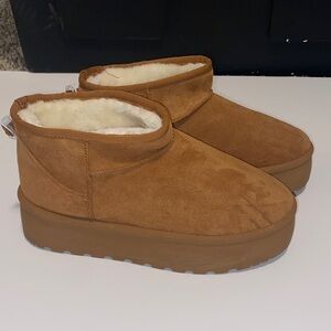 Women’s Cozy Shearling-Lined Ankle Booties - Chestnut